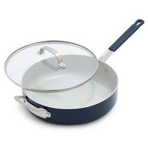 Open Box - Bobby Flay -  4.5qt Ceramic Nonstick Aluminum Saute P Blue